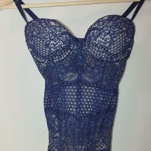 Victoria's Secret Very Sexy Corset Top Lace Navy